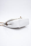 CHANEL White Lambskin A Real Catch Flap Bag