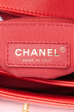 CHANEL Coral Calfskin Quilted Metal Small Top Handle Envelope Flap Bag