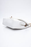 CHANEL White Lambskin A Real Catch Flap Bag