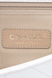 CHANEL White Lambskin A Real Catch Flap Bag