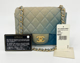 Chanel Blue Degrade Mini Square Classic Flap