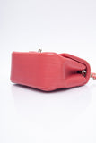 CHANEL Chevron Pink Lambskin Square Mini Flap Bag