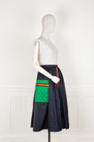 PRADA Skirt Nylon Blue Green