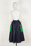 PRADA Skirt Nylon Blue Green
