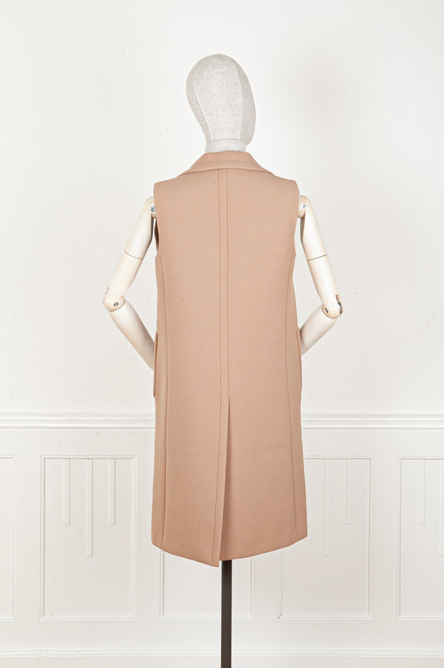 PRADA Sleeveless Coat Beige
