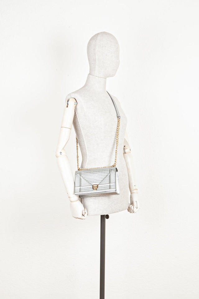 CHRISTIAN DIOR Diorama Small Mirrored Leather
