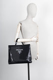 PRADA Tote Sequined Mesh Black