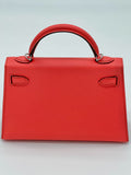 Hermes Kelly 20 Epsom Rose Texas Palladium Hardware