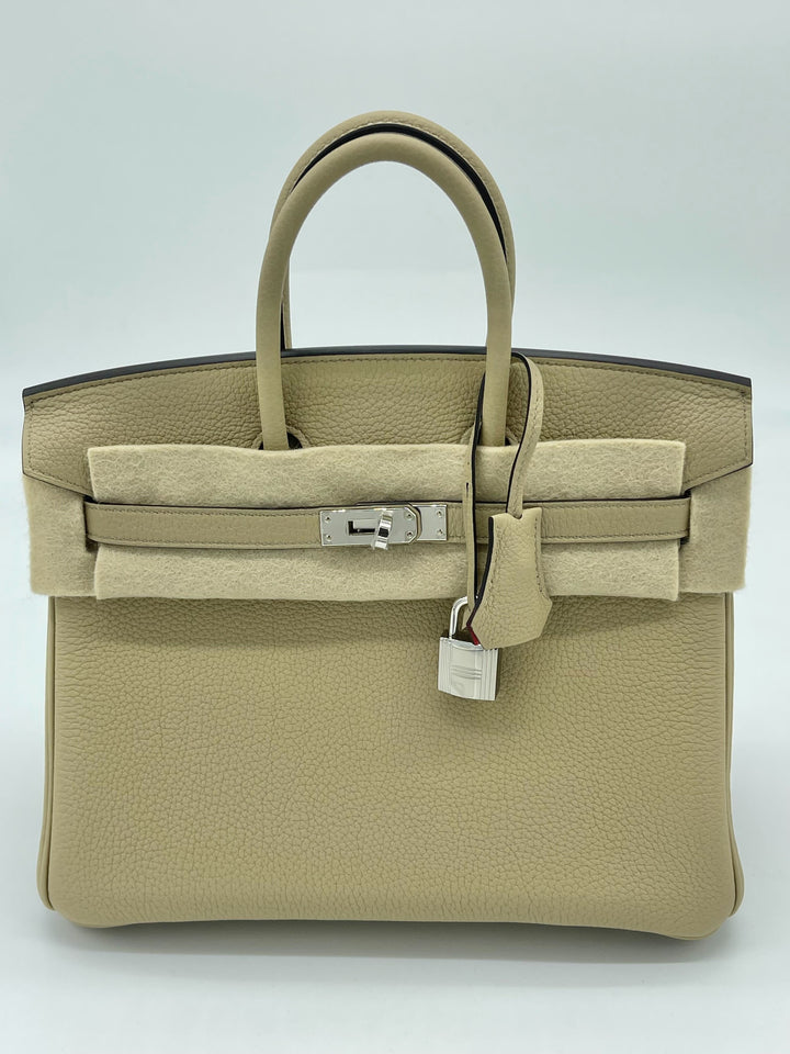Hermes Birkin 25 Togo Trench / Bougainvillier Palladium Hardware