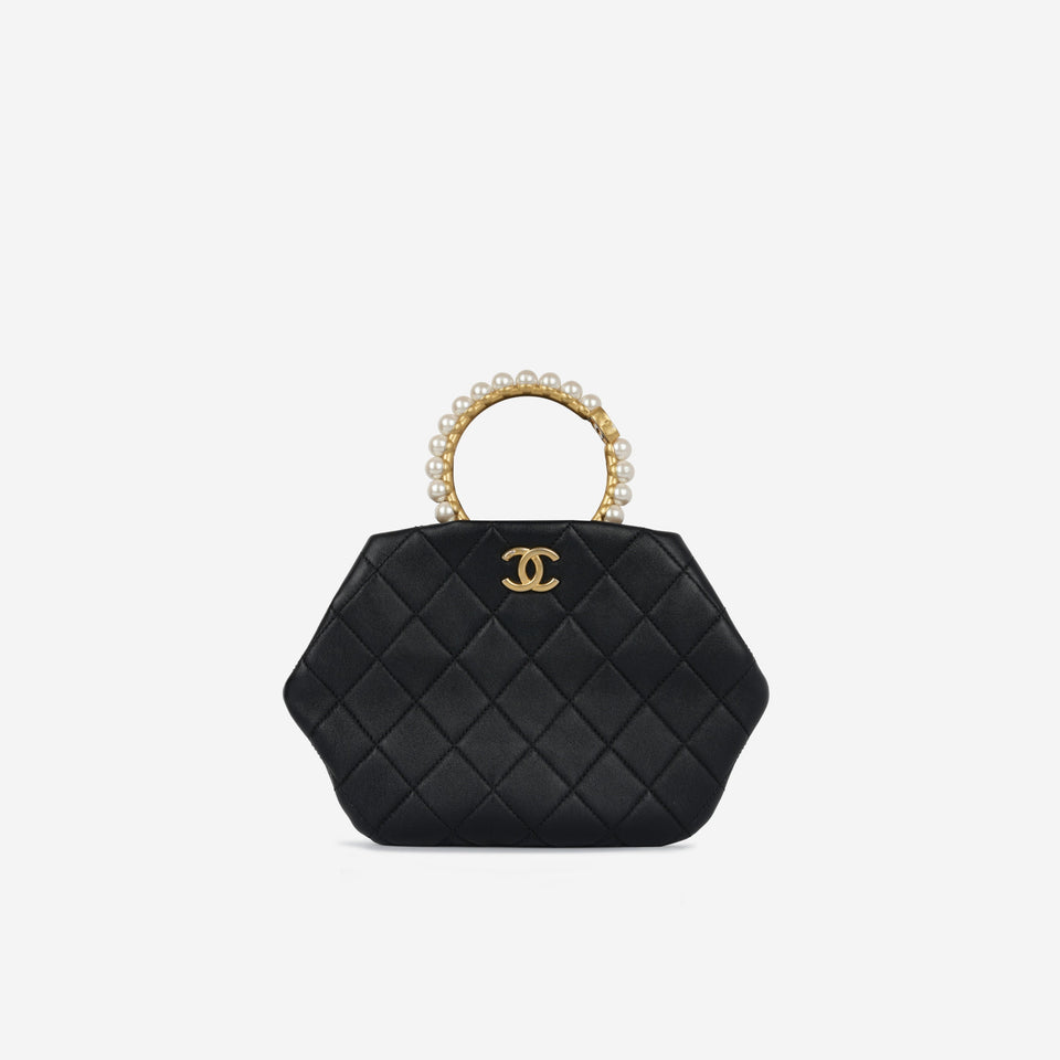Pearl Cr Wristlet Clutch