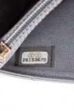 CHANEL Gray Lambskin Chevron Medallion WOC Wallet on Chain