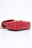 CHANEL Lambskin Rock the Corner Chevron Flap Red Bag