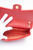 CHANEL Lambskin Rock the Corner Chevron Flap Red Bag