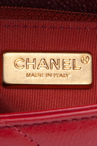 CHANEL Lambskin Rock the Corner Chevron Flap Red Bag