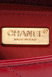 CHANEL Lambskin Rock the Corner Chevron Flap Red Bag