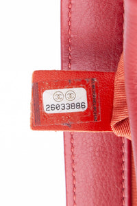 CHANEL Lambskin Rock the Corner Chevron Flap Red Bag