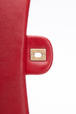 CHANEL Lambskin Rock the Corner Chevron Flap Red Bag