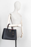PRADA Small Double Prada Bag Saffiano Black