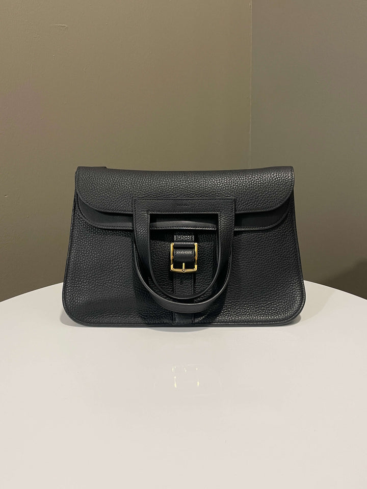 Hermes Halzan 31 Black Clemence