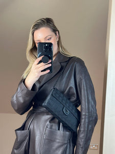 Chanel Black Nylon Travel Line Chocolate Bar Flap Bag