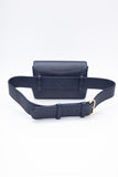 CHANEL Blue Navy Grained Calfskin Embroidered Captain Gold Flap Belt Bag