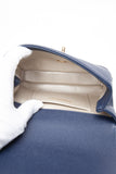 CHANEL Blue Navy Grained Calfskin Embroidered Captain Gold Flap Belt Bag