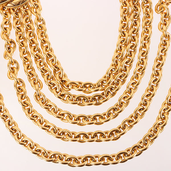 CHANEL Matelasse Stitch Cc Mark Chain Belt