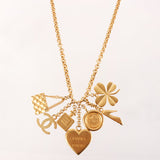 CHANEL 1995 Made Cc Mark Multi Motif Swing Necklace