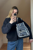 Chanel 2005 Logo Printed Striped Bag