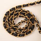 CHANEL Around 1995 Made Caviar Skin Mademoiselle Stitch Turn-Lock Chain Bag Black
