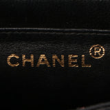 CHANEL Around 1995 Made Caviar Skin Mademoiselle Stitch Turn-Lock Chain Bag Black