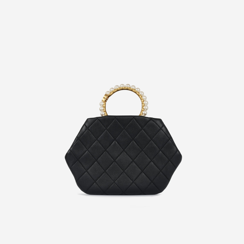 Pearl Cr Wristlet Clutch