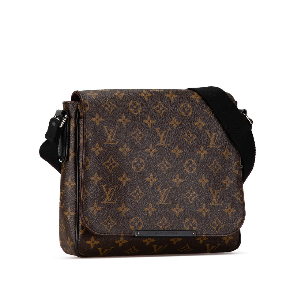Brown Louis Vuitton Monogram Macassar District PM Crossbody Bag