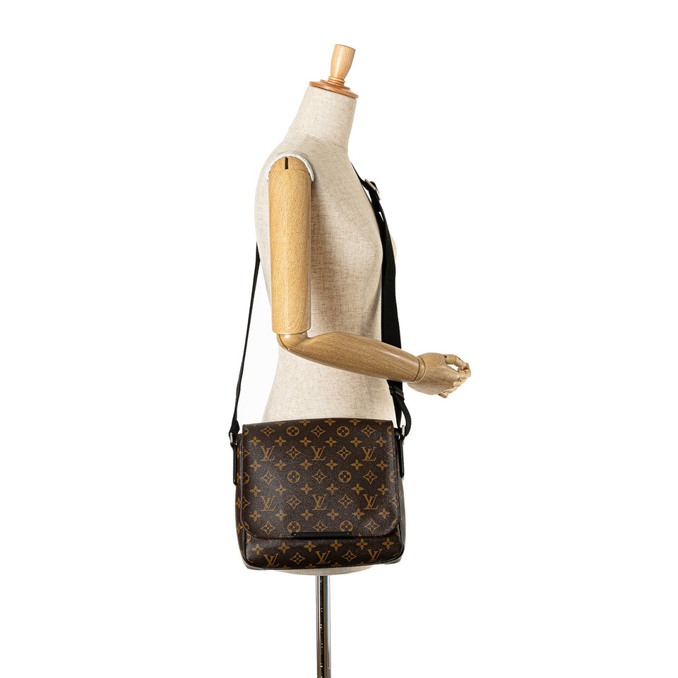 Brown Louis Vuitton Monogram Macassar District PM Crossbody Bag