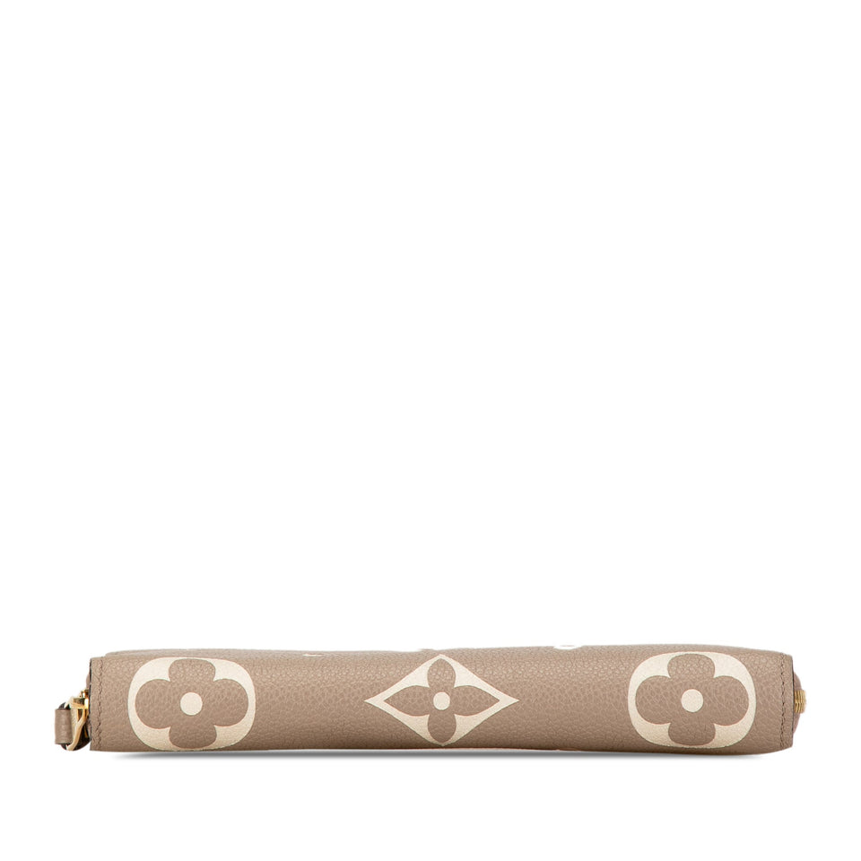 Beige Louis Vuitton Monogram Giant Empreinte Zippy Wallet