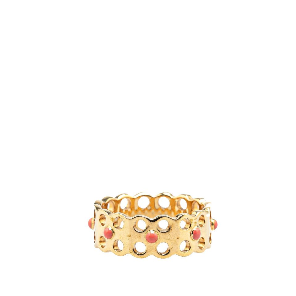 Gold Louis Vuitton Gold Plated Hide and Seek Ring