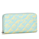 Blue Louis Vuitton Monogram Empreinte Summer Stardust Zippy Wallet