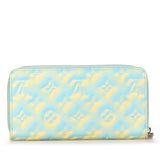 Blue Louis Vuitton Monogram Empreinte Summer Stardust Zippy Wallet
