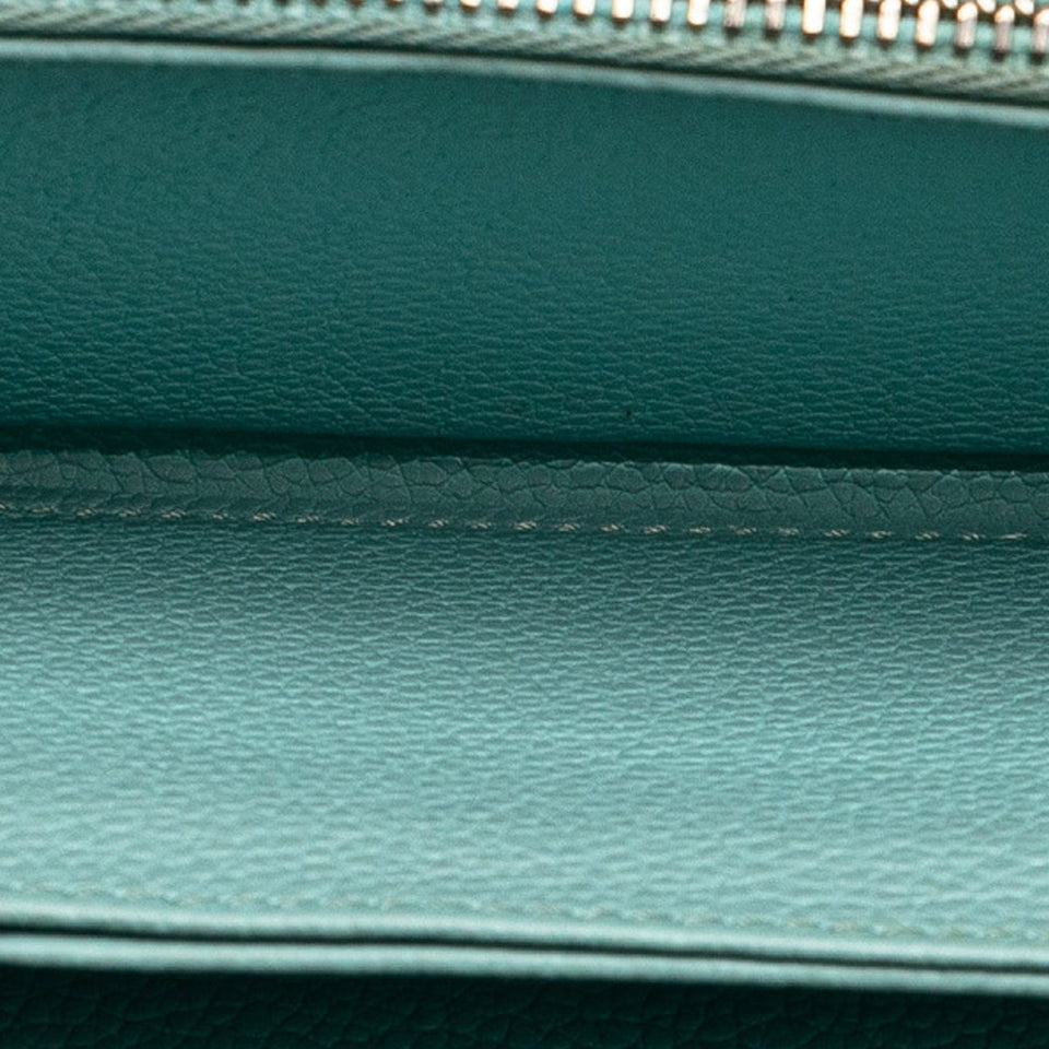 Blue Louis Vuitton Monogram Empreinte Summer Stardust Zippy Wallet