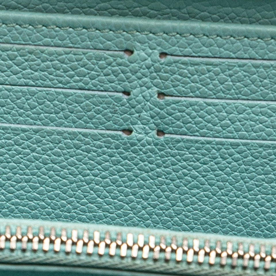 Blue Louis Vuitton Monogram Empreinte Summer Stardust Zippy Wallet