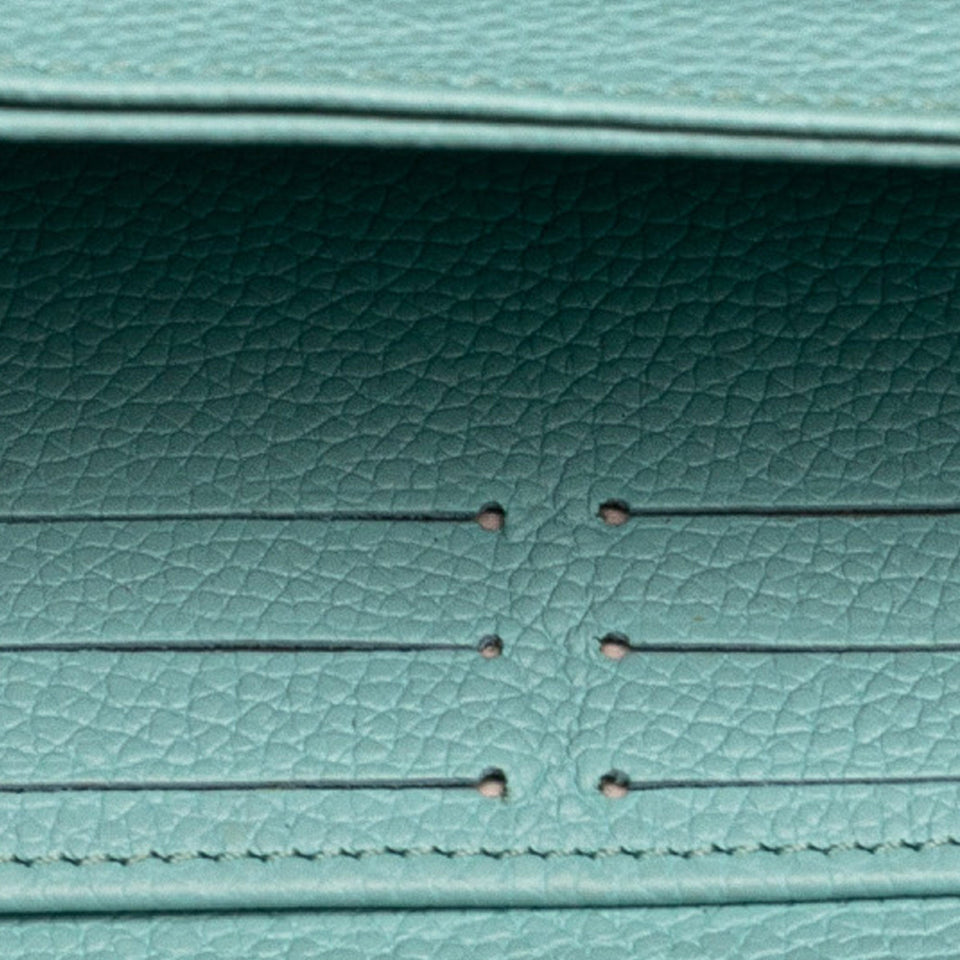 Blue Louis Vuitton Monogram Empreinte Summer Stardust Zippy Wallet