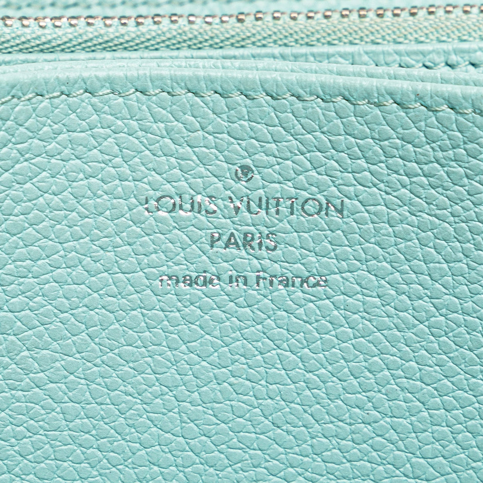 Blue Louis Vuitton Monogram Empreinte Summer Stardust Zippy Wallet