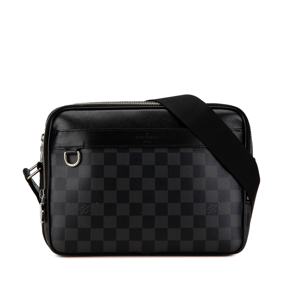 Black Louis Vuitton Damier Graphite Trocadero MM Crossbody Bag
