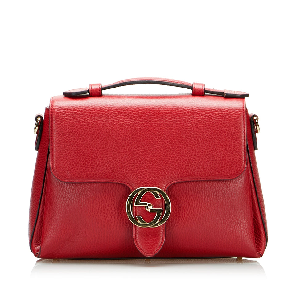 Gucci Interlocking G Red Calfskin