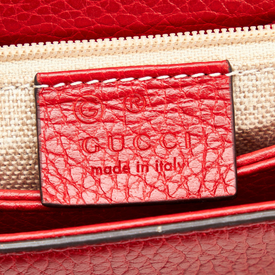 Gucci Interlocking G Red Calfskin