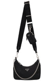PRADA Re Edition 2005 Nylon Crossboy Bag Black