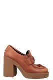 PRADA Logo Platform Loafers Brown