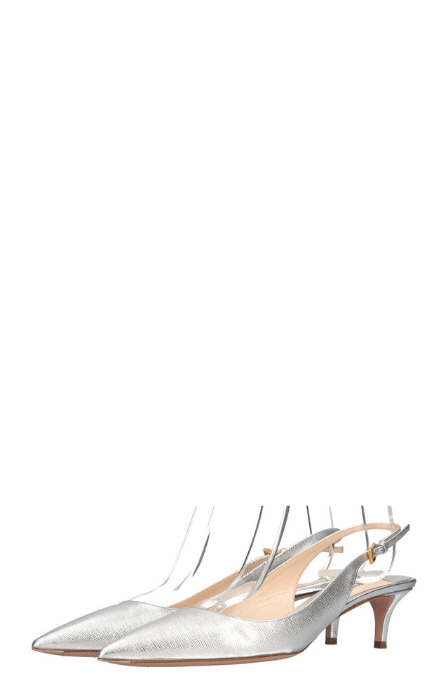 PRADA Kitten Heels Silver