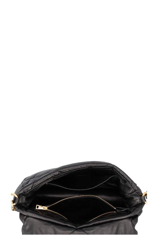 PRADA Quilted Crossbody Bag Leather Black