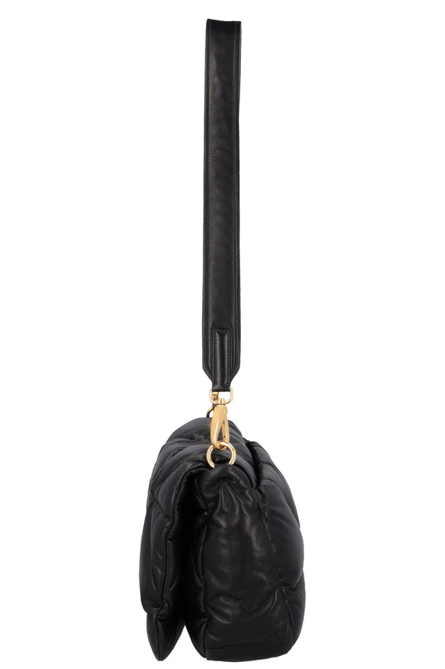 PRADA Quilted Crossbody Bag Leather Black